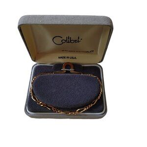 Colibri Women's 18 Karat Gold Plated Link Bracelet In Box New Made In U.S.A.